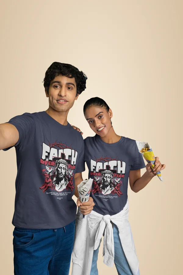 Navy_Blue_Cotton_Faith_Stretch_T-Shirt_For_Unisex