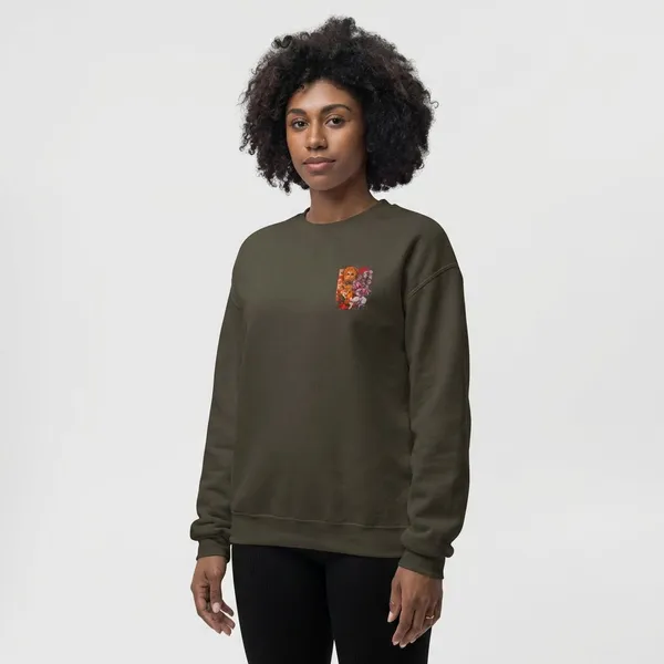 Olive_Green_Cotton_Demon_Slayer_Sweatshirt_For_Unisex
