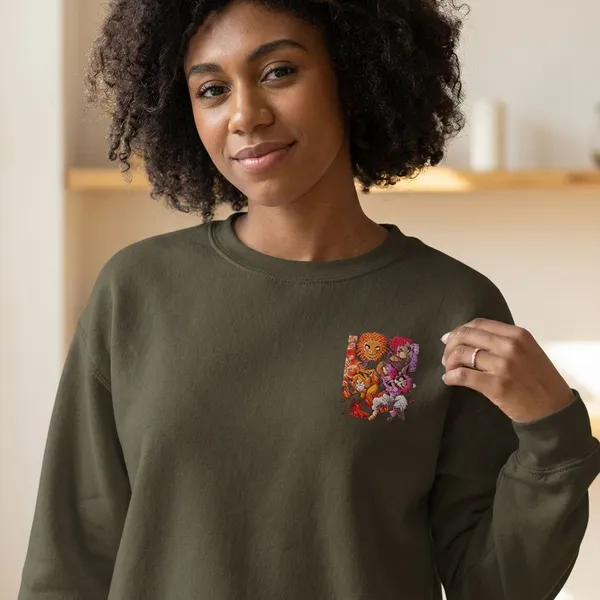 Olive_Green_Cotton_Demon_Slayer_Sweatshirt_For_Unisex