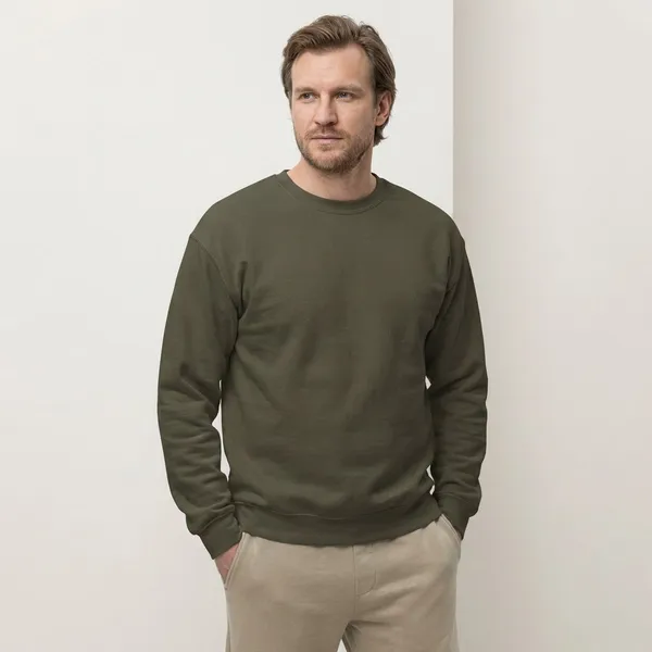 Olive_Green_Cotton_God_Of_Hustle_Sweatshirt_For_Unisex
