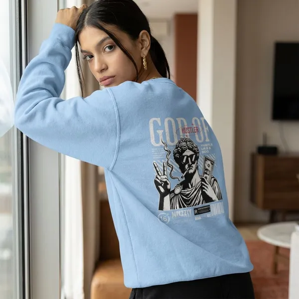 Baby_Blue_Cotton_God_Of_Hustle_Sweatshirt_For_Unisex