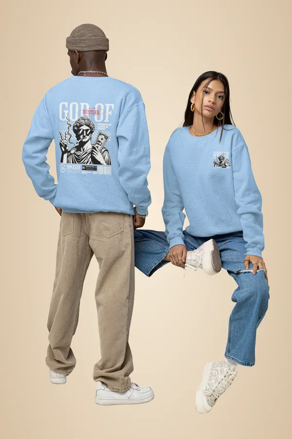 Baby_Blue_Cotton_God_Of_Hustle_Sweatshirt_For_Unisex