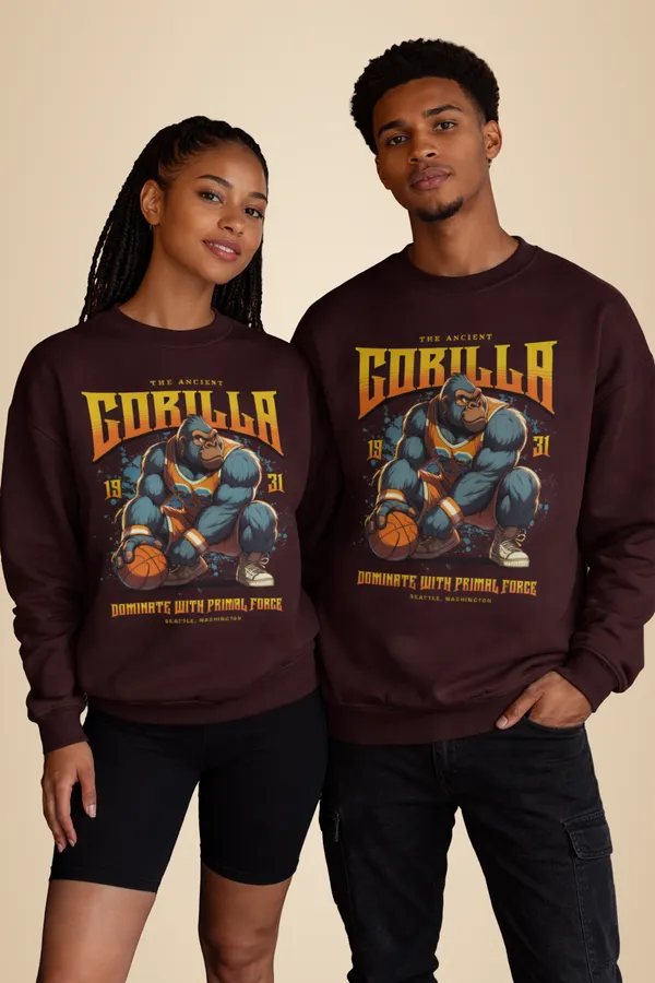 Maroon_Cotton_Gorilla_Sweatshirt_For_Unisex