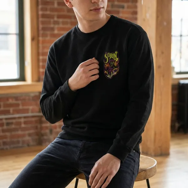 Black_Cotton_Trouble_Sweatshirt_For_Unisex