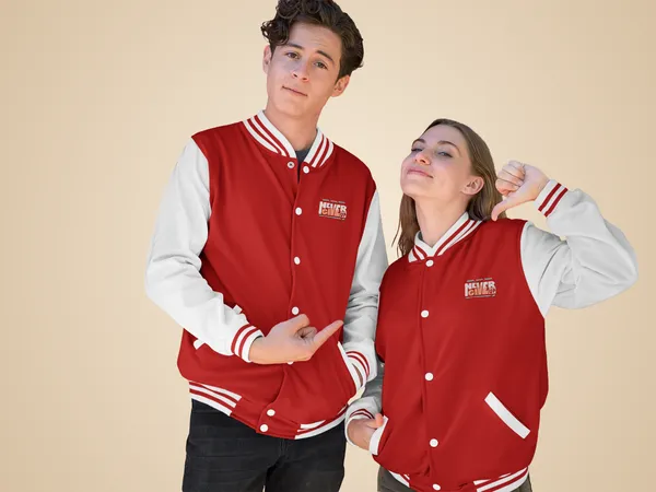 Red_Cotton_Never_Give_Up_Varsity_Jacket_For_Unisex