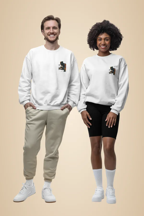 White_Cotton_Black_Panther_Sweatshirt_For_Unisex