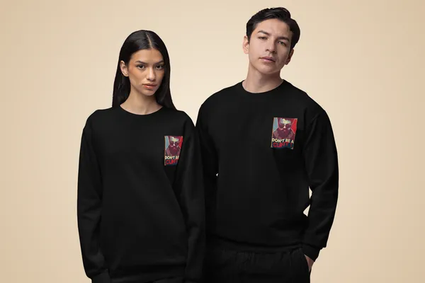 Black_Cotton_Butcher_Sweatshirt_For_Unisex