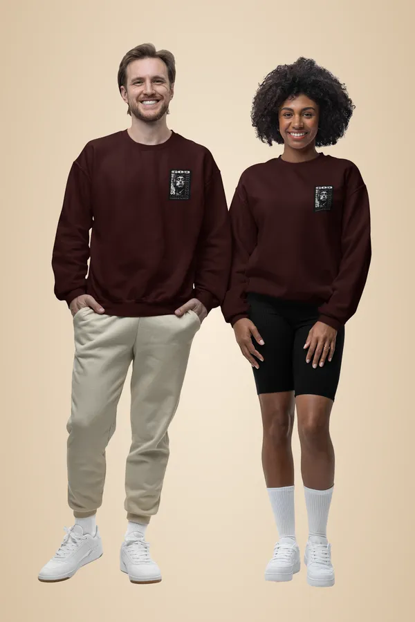 Maroon_Cotton_Gangsta_Sweatshirt_For_Unisex