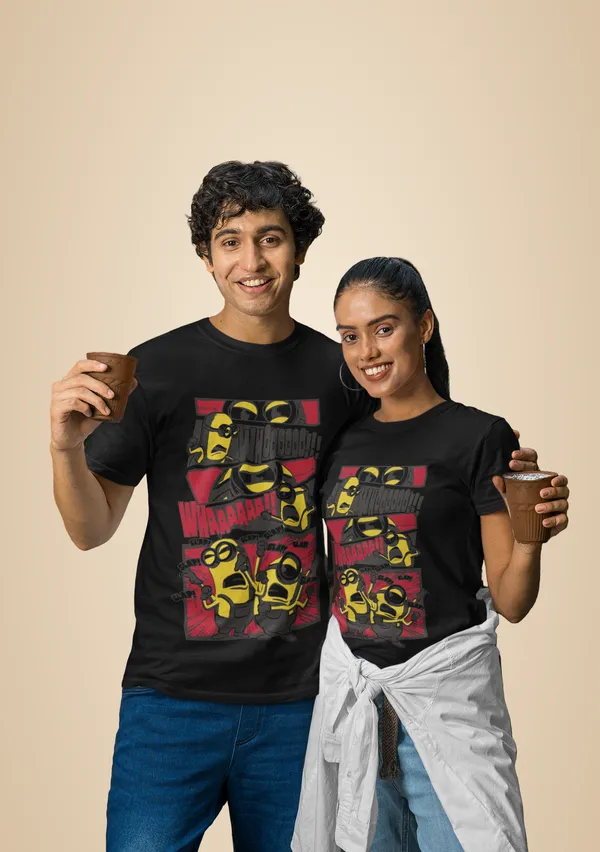 Black_Cotton_Minions_Stretch_T-Shirt_For_Unisex
