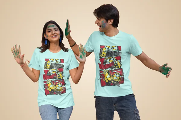 Mint_Cotton_Minions_Stretch_T-Shirt_For_Unisex