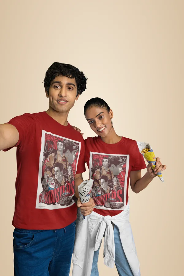 Red_Cotton_Ghostbusters_Stretch_T-Shirt_For_Unisex