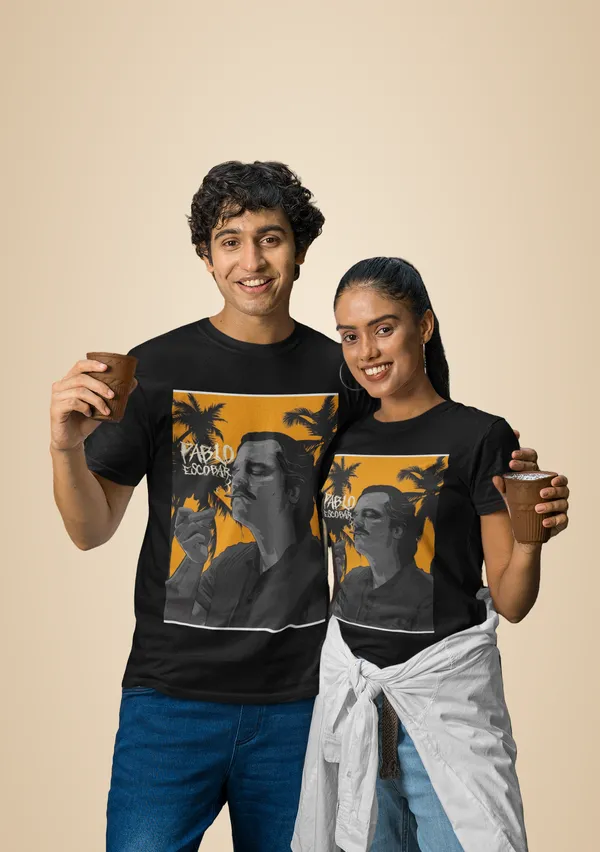 Black_Cotton_Escobar_Stretch_T-Shirt_For_Unisex
