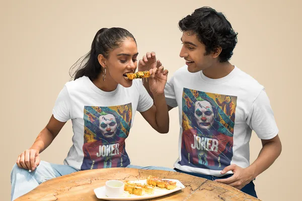 White_Cotton_Joker_Stretch_T-Shirt_For_Unisex