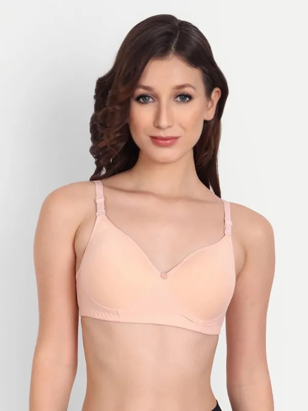Beige_Cotton_Lightly_Padded_Bra_Full_Coverage_Bra_For_Women