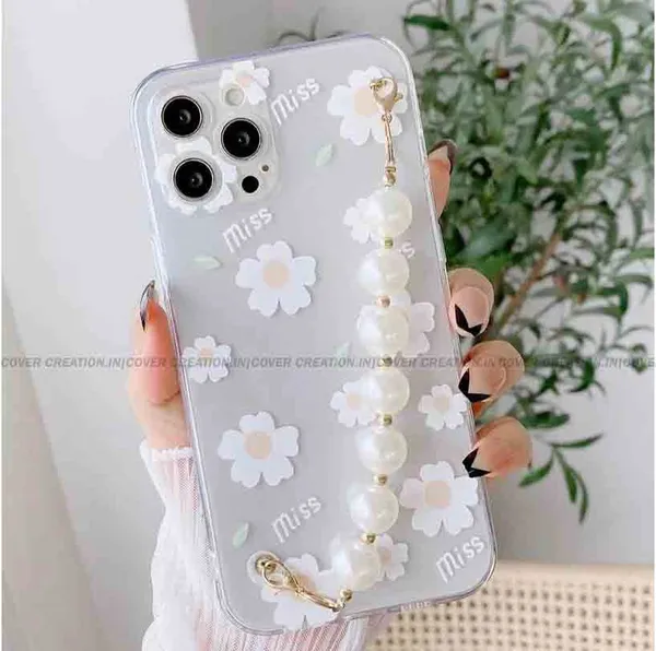 Floral_Pearl_Chain_Phone_Silicon_Case