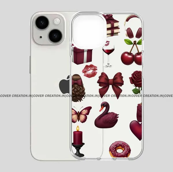 Red_Bow_&_Duck_Clear_Soft__Silicon_Case