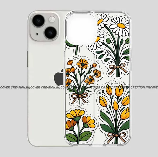 Clear_daisy_Flower_Clear_Soft__Silicon_Case