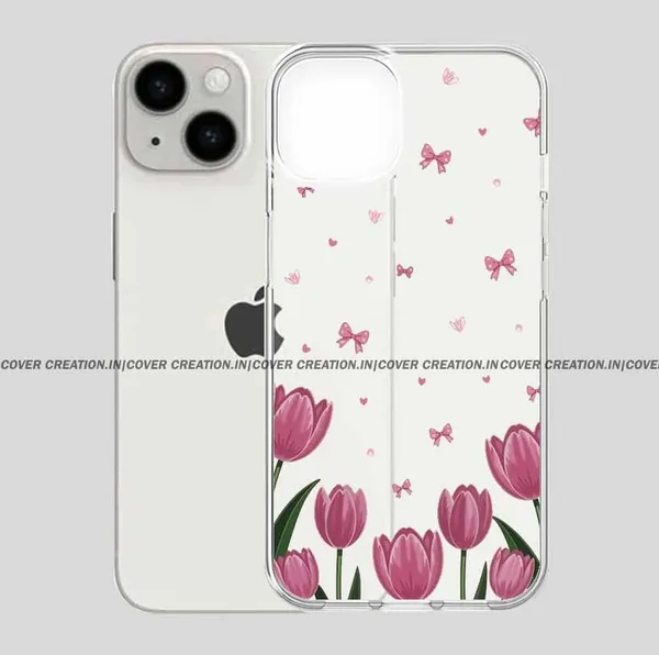Pink_Bow_&_Flower_Clear_Soft__Silicon_Case