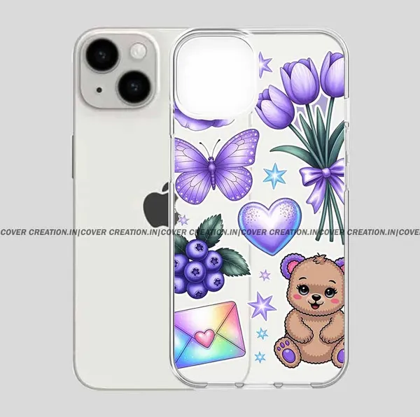 Purple_Butterfly_&_Flower_Clear_Soft__Silicon_Case