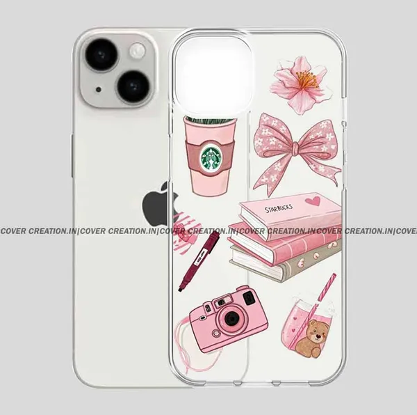 Pink_Flower_Bow_Book_Clear_Soft__Silicon_Case