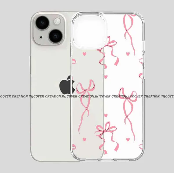 Pink_Bow_Transparnt_Clear_Soft__Silicon_Case