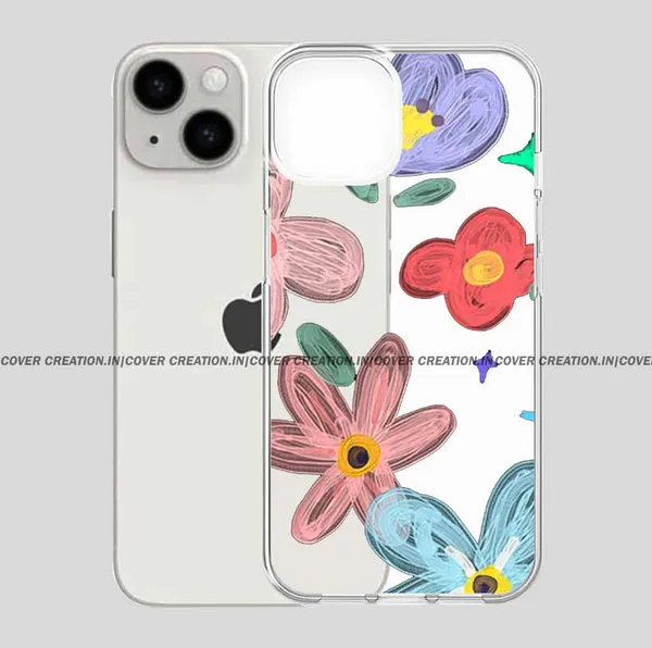 Multicoloured_Flower_Transparnt_Clear_Soft__Silicon_Case
