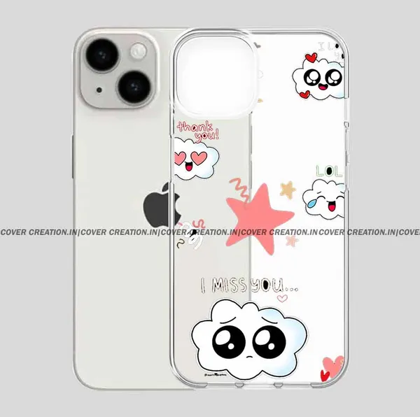 i_Miss_You_lol_Clouds_Clear_Soft__Silicon_Case