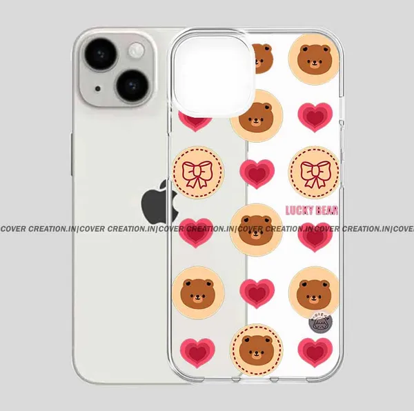 Hot_Pink_Heart_&_Bow_Clear_Soft__Silicon_Case