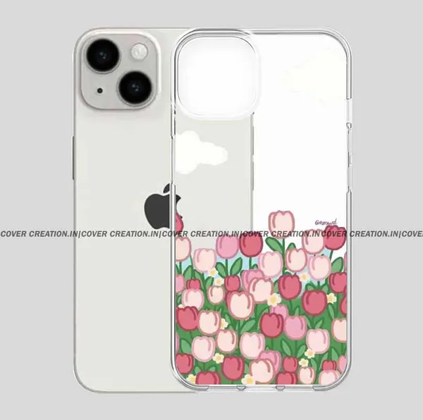 Pink_Flower_Clouds_Clear_Soft__Silicon_Case