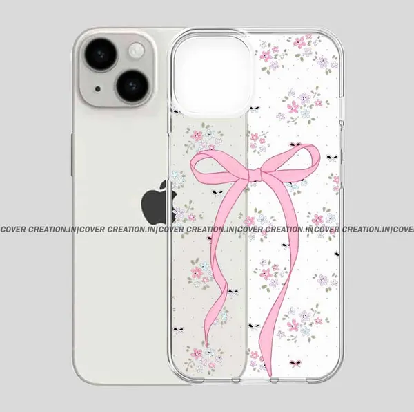 Cutest_Tiny_Floral_Bow_Aesthetic_Clear_Soft__Silicon_Case