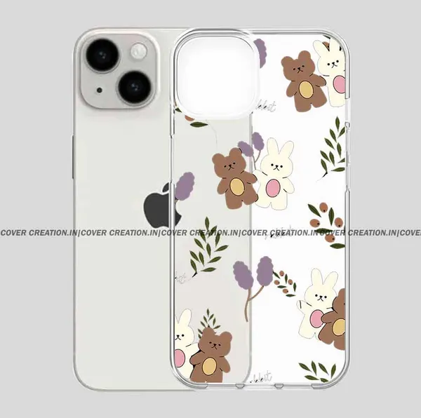 Bunny_Tiny_Floral_Clear_Soft__Silicon_Case
