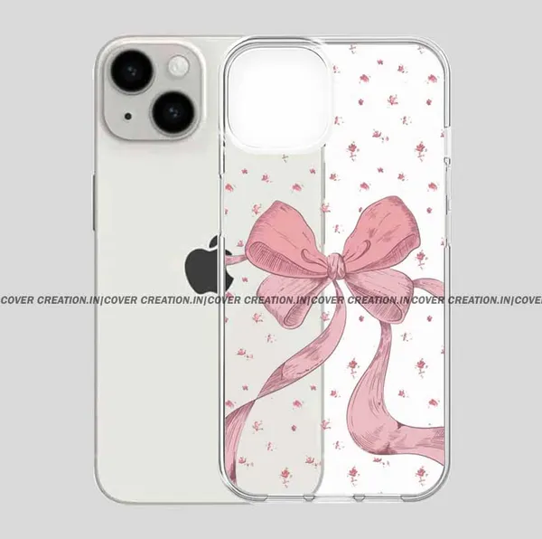 Tiny_Floral_Bow_Clear_Soft__Silicon_Case