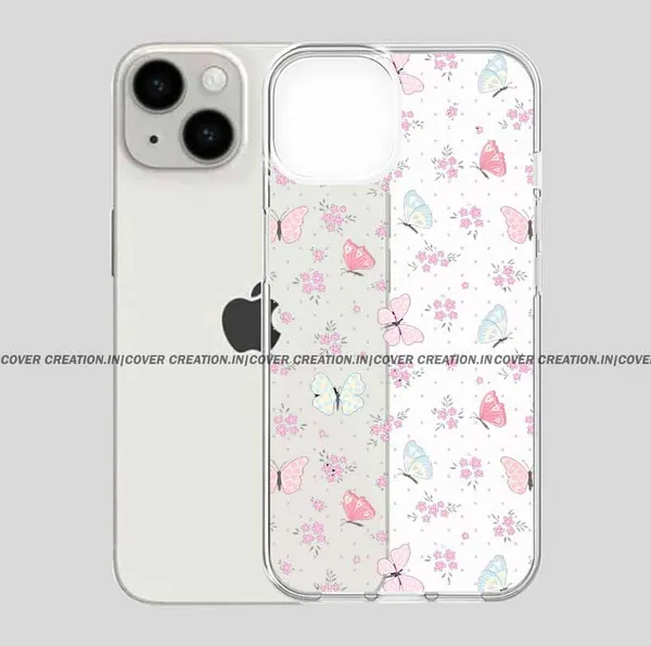 Cutest_Tiny_Butterfly_Floral__Clear_Soft__Silicon_Case