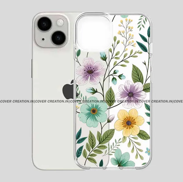 Multicolor_Flower_Clear_Soft__Silicon_Case