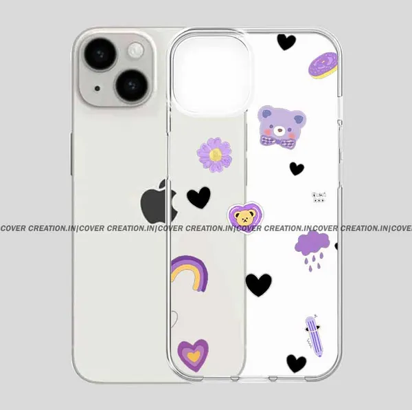 Elegant_Lavender_Clouds_Clear_Soft__Silicon_Case