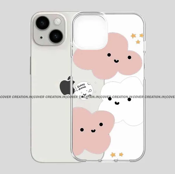 Pink_&_White_Clouds_Clear_Soft__Silicon_Case