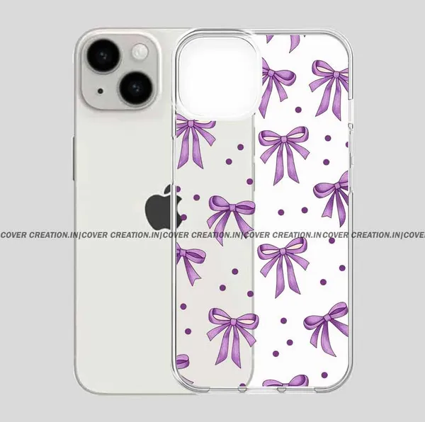 Cute_Lavender_Bow__Clear_Soft__Silicon_Case