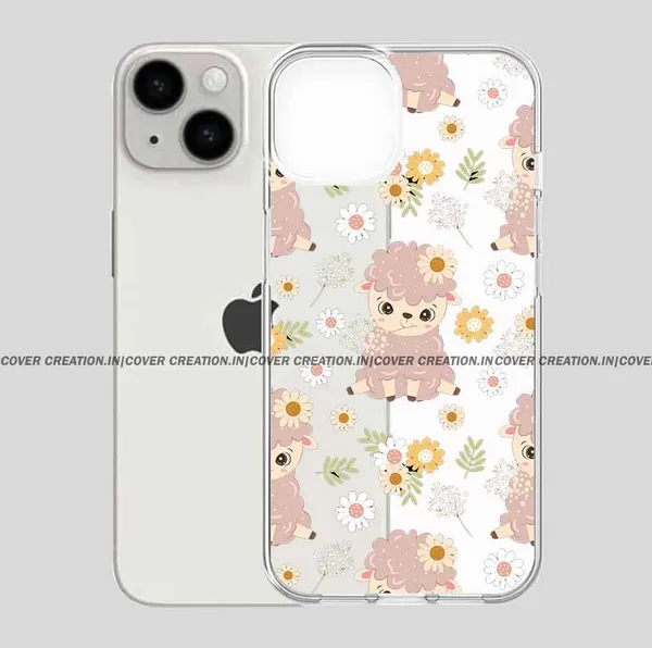 Bunny_&_Flower_Clear_Soft__Silicon_Case