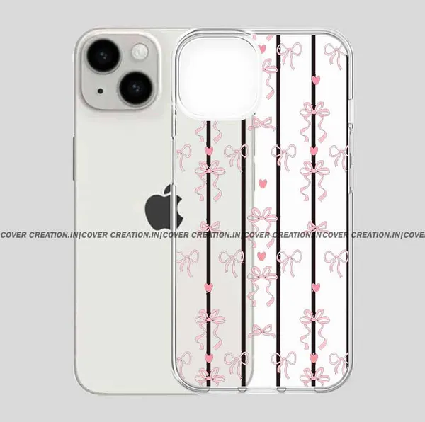 Aesthetic_Pink_Bow_Clear_Soft__Silicon_Case