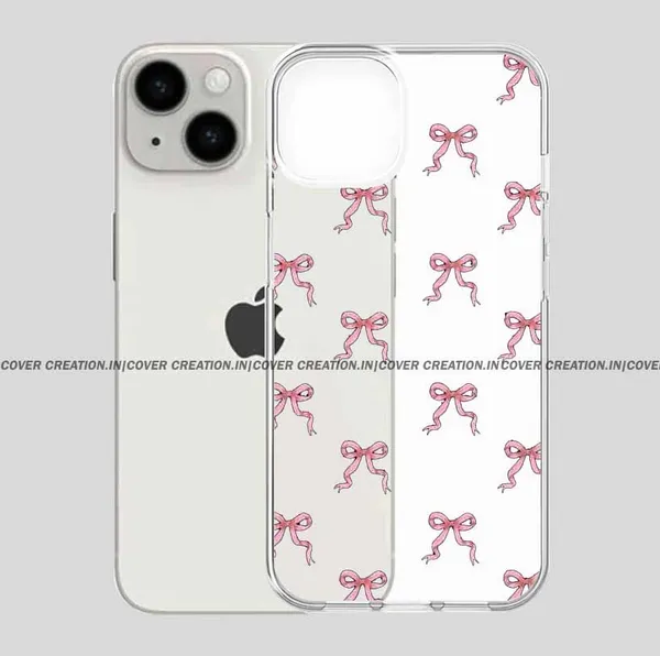Pink_Bow_Aesthetic__Clear_Soft__Silicon_Case