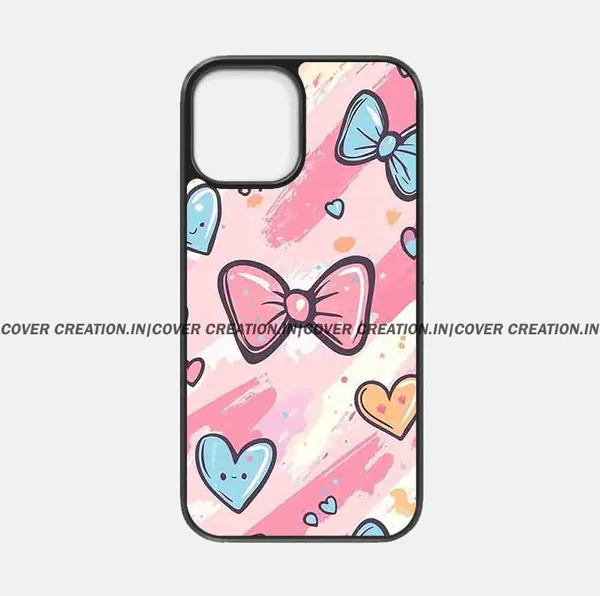 Bow_&_Hearts_Premium_Glossy_Phone_Silicon_Case
