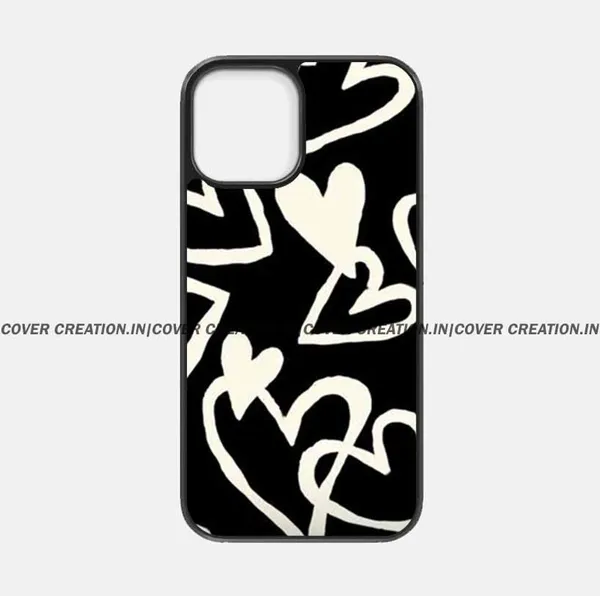 Black_&_White_Hearts_Premium_Glossy_Phone_Silicon_Case