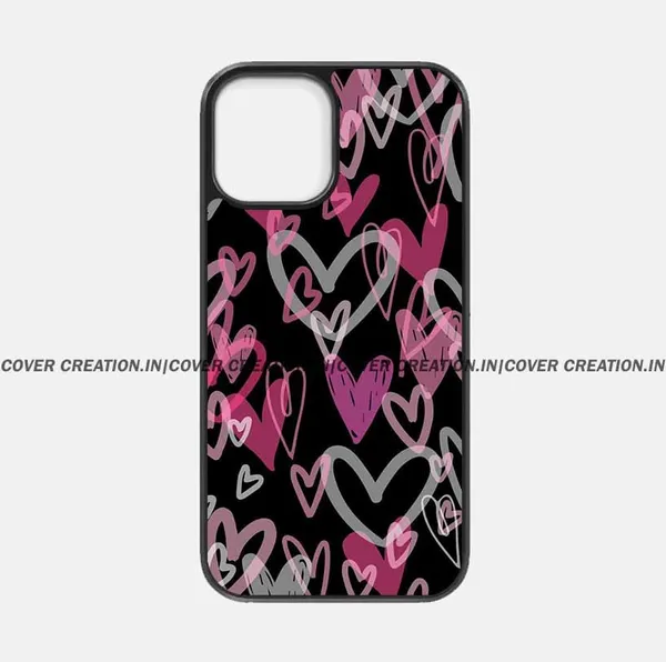 Hot_Pink_Heart_Premium_Glossy_Phone_Silicon_Case