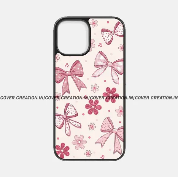 Pink_Bow_Flower_Premium_Glossy_Phone_Silicon_Case