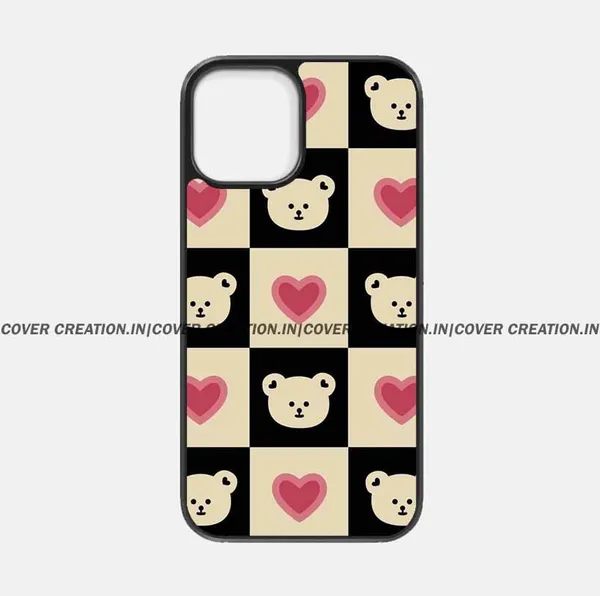 Cute_Checks_Hearts_Premium_Glossy_Phone_Silicon_Case