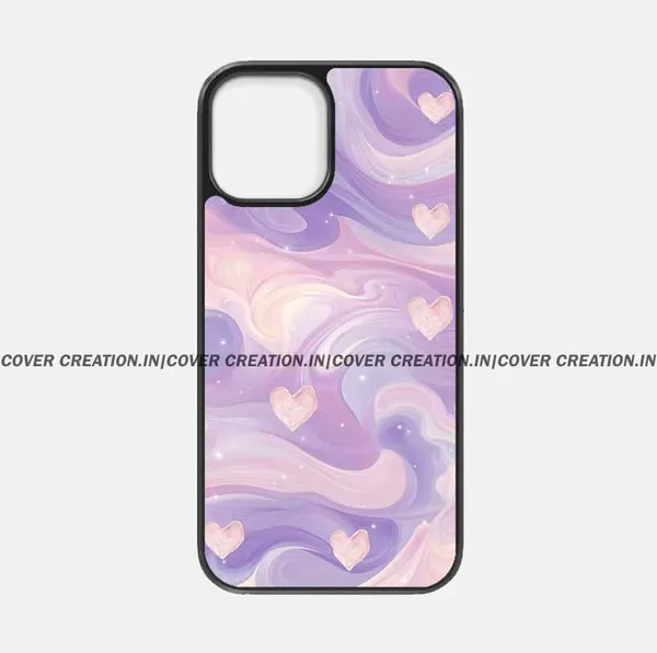Cute_Clouds__Hearts_Premium_Glossy_Phone_Silicon_Case