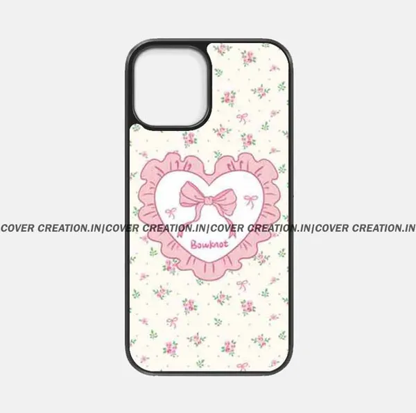 Tiny_Little_Pink_Flowers_&_Bow_Hearts_Premium_Glossy_Phone_Silicon_Case