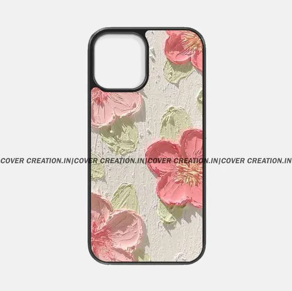 Peach_Pastel_Art_Flower_Premium_Glossy_Phone_Silicon_Case