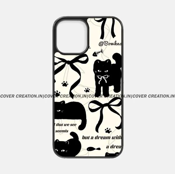 Black_Bow_&_Cat_Premium_Glossy_Phone_Silicon_Case