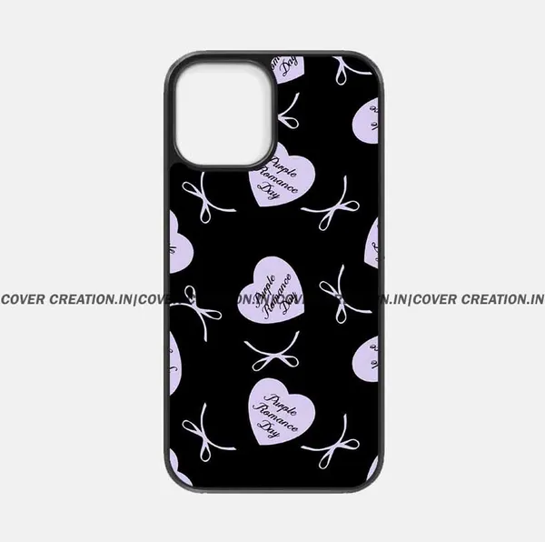 Aesthetic_Purple_Bow_&_Hearts_Premium_Glossy_Phone_Silicon_Case